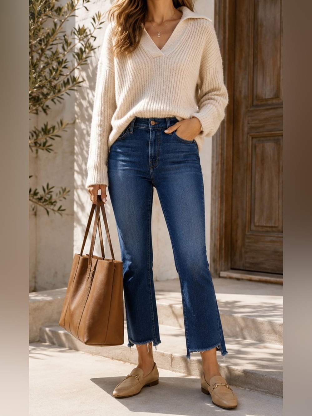 MOTHER Insider Crop Step Fray Sweet & Sassy Denim Jeans High Rise Stretch 26